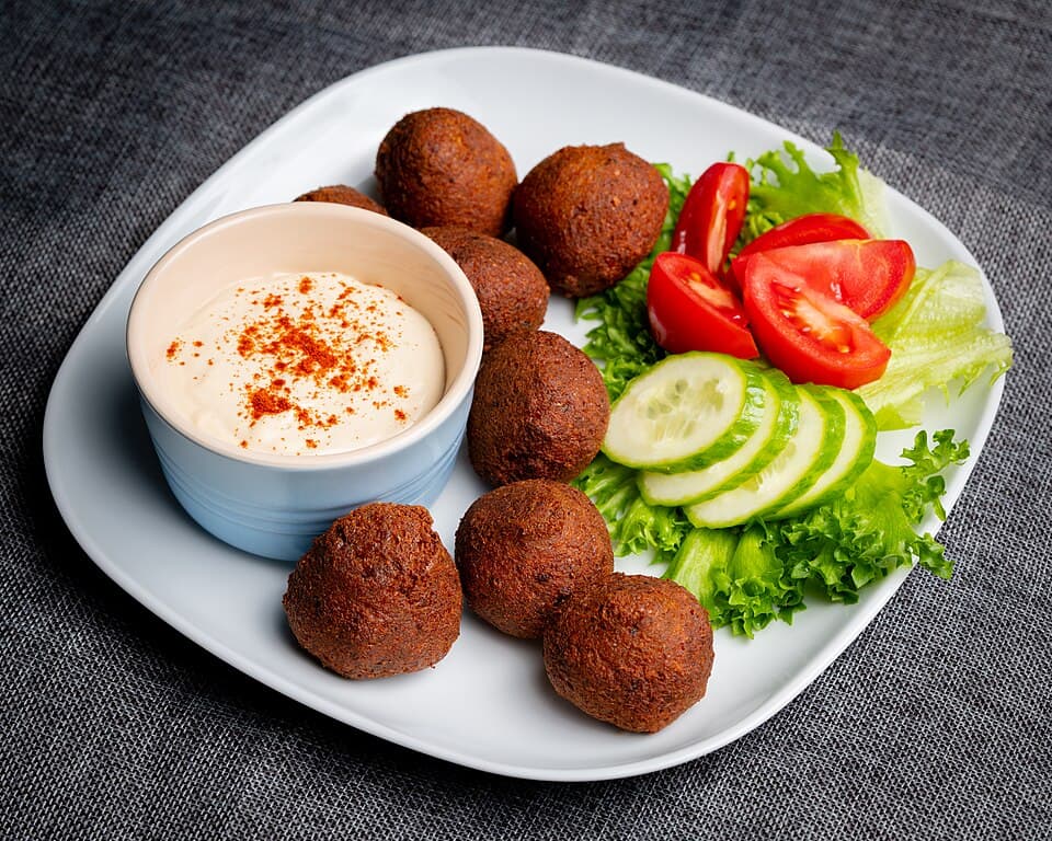 Falafel Wraps with Tahini Sauce
